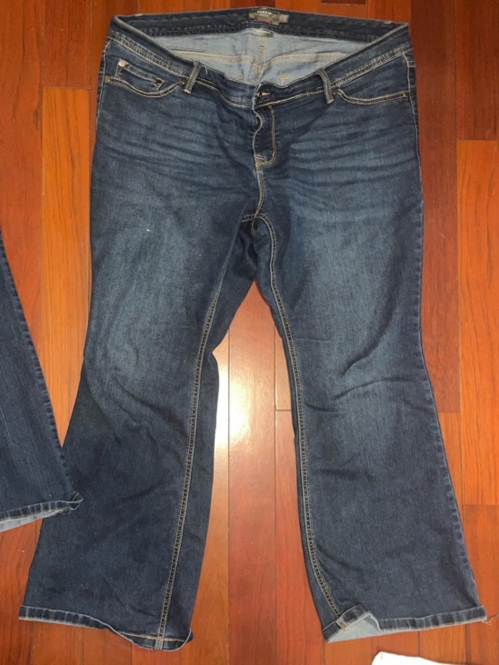 Women’s Dark Blue Flare Jeans — Flattering Wide Leg